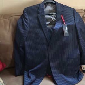 Tommy Hilfiger pinstripe suit coat size 50 L pants size 44W X 30L